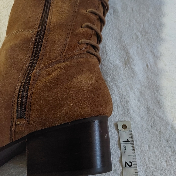 NINE WEST "CASCADES" SUEDE BACK LACE UP TALL BOOTS - Picture 12 of 14